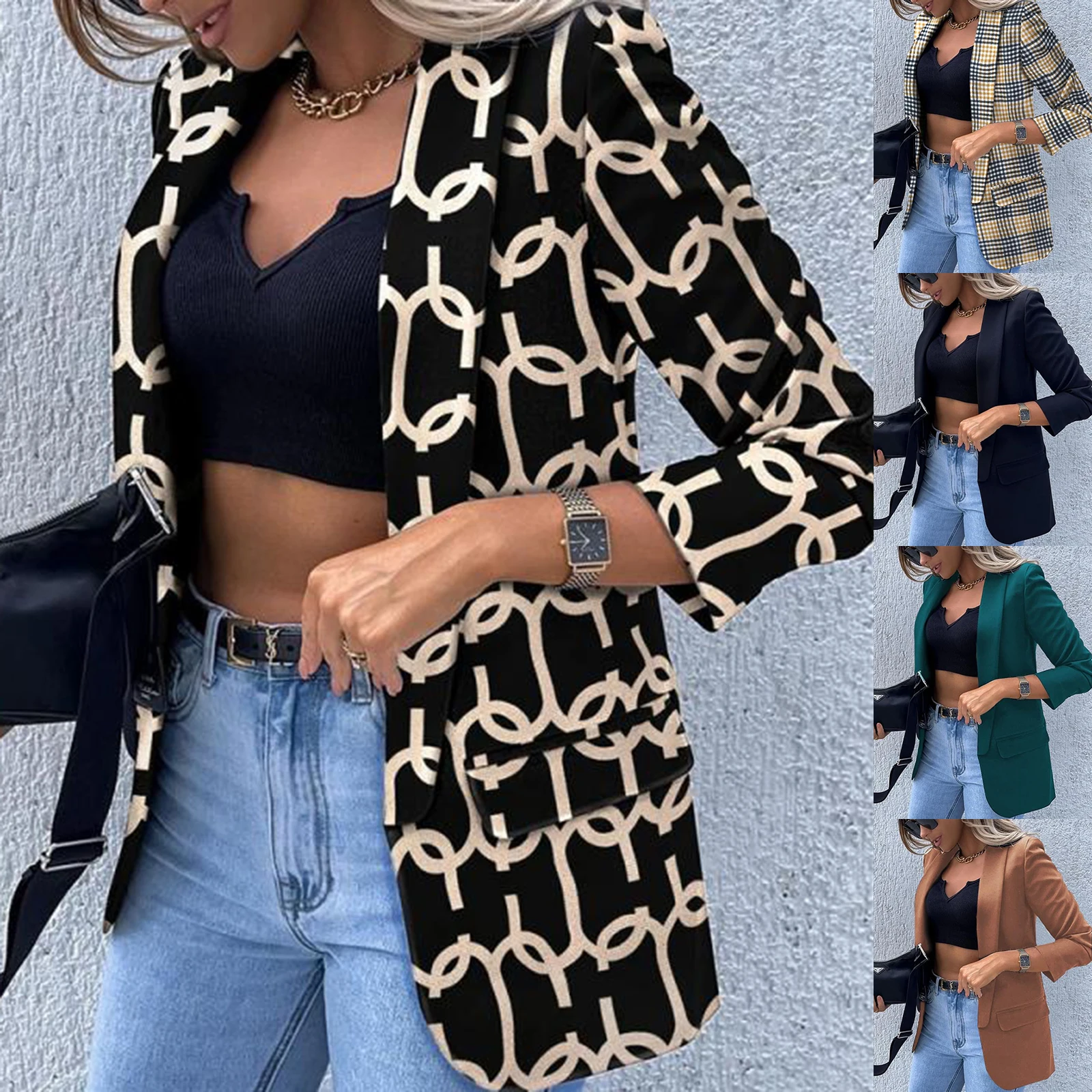 Printing Blazer Women Jacket Casual Autumn long Sleeve Cardigan Blazer High Street Fashion 2021 New Elegant Lady Coat Female Top
Printing Blazer Women Jacket Casual Autumn long Sleeve Cardigan Blazer High Street Fashion 2021 New Elegant Lady Coat Female Top