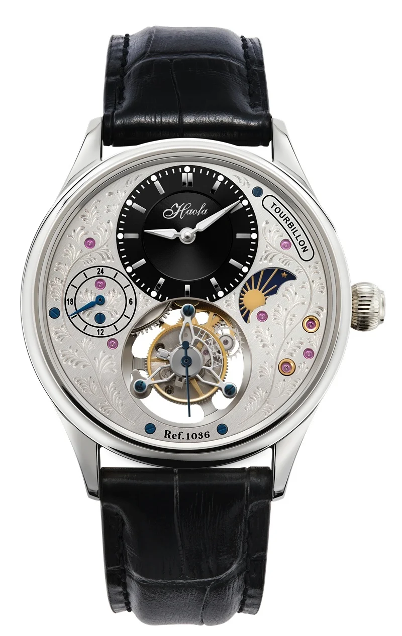 Haofa Mens Multifunctional Flying Tourbillon Movement Mechanical Skelenton Luxury Watch Black
Haofa Mens Multifunctional Flying Tourbillon Movement Mechanical Skelenton Luxury Watch Black
