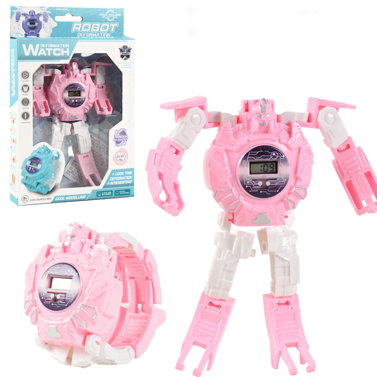 1Pc Robots Watch Toys Robots Deformed Watch Deformation Watch Toy Electronic Digital Wrist Watch For Boys Girls
1Pc Robots Watch Toys Robots Deformed Watch Deformation Watch Toy Electronic Digital Wrist Watch For Boys Girls
