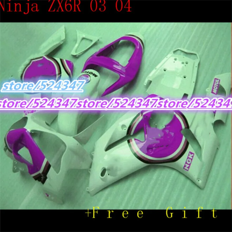 White and purple fairing kit FOR KAWASAKI NINJA ZX 6R 636 03 04 ZX-6R 03-04 ZX6R 2003 2004 ZX 6R 03 04 fairings compression
White and purple fairing kit FOR KAWASAKI NINJA ZX 6R 636 03 04 ZX-6R 03-04 ZX6R 2003 2004 ZX 6R 03 04 fairings compression