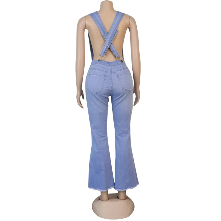 Adogirl Women Sleeveless Open Back Deep V-neck Hole Denim Jumpsuit Romper Wide Leg Flare Jeans Sexy Female Playsuit Streetwear
Adogirl Women Sleeveless Open Back Deep V-neck Hole Denim Jumpsuit Romper Wide Leg Flare Jeans Sexy Female Playsuit Streetwear