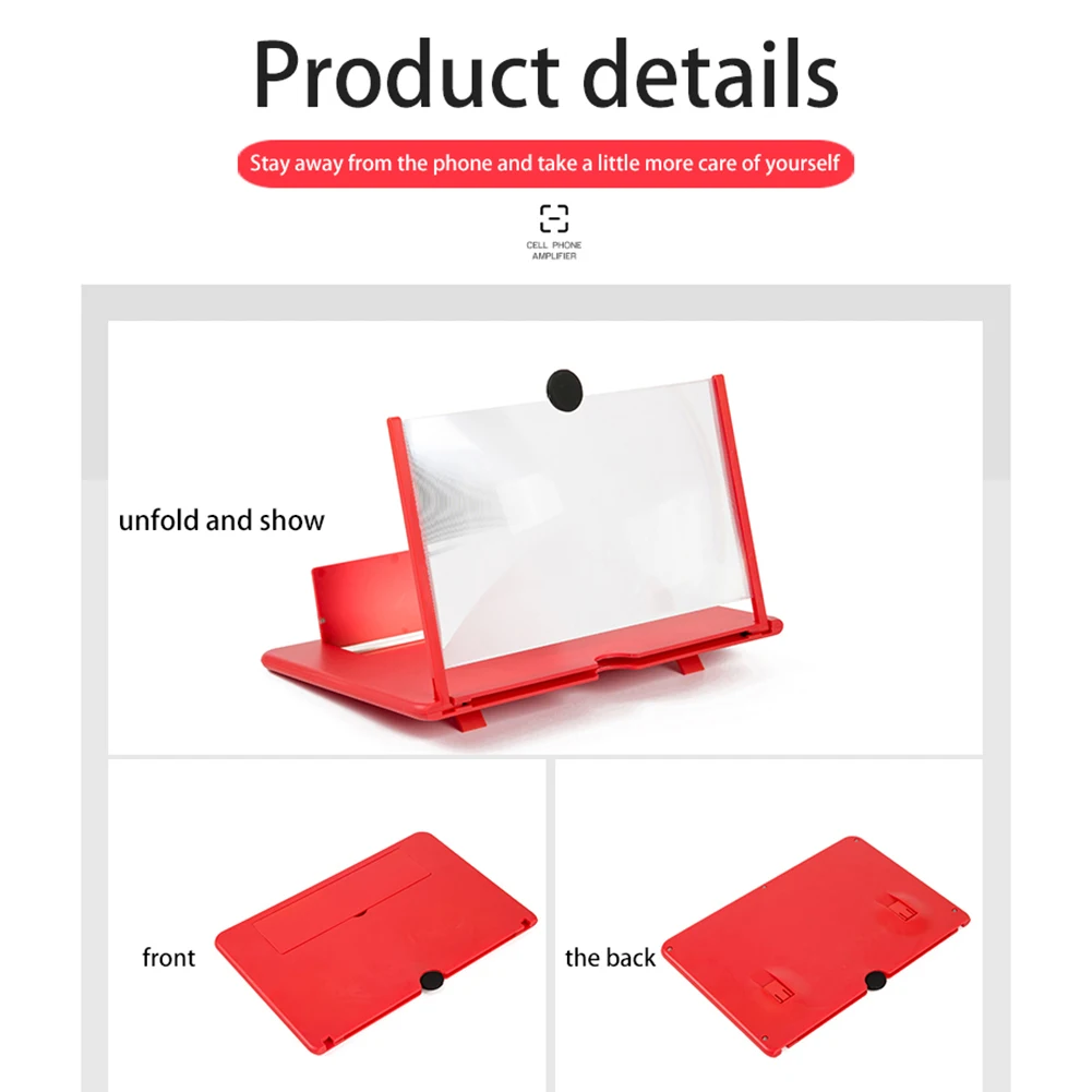 12 inch 3D Mobile Phone Screen Magnifier Portable Foldable Anti-Radiation Eye Protection HD Video Magnifier Holder Stand Bracket
12 inch 3D Mobile Phone Screen Magnifier Portable Foldable Anti-Radiation Eye Protection HD Video Magnifier Holder Stand Bracket