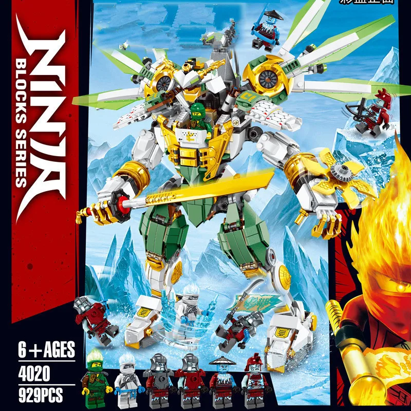 929pcs New Ninja Lloyd Titan Mech Mech Building Blocks with Figures Compatible Ninjagoed 70676 Christmas Gift Toys for boys
929pcs New Ninja Lloyd Titan Mech Mech Building Blocks with Figures Compatible Ninjagoed 70676 Christmas Gift Toys for boys