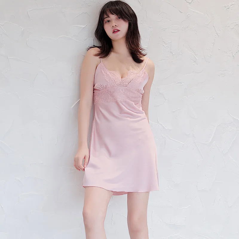 FZSLCYIYI Sexy Nightdress For Women sling V-neck Sleepwear Silk Nightgown Sleeveless Nightdress Nightwear Summer Homewear
FZSLCYIYI Sexy Nightdress For Women sling V-neck Sleepwear Silk Nightgown Sleeveless Nightdress Nightwear Summer Homewear