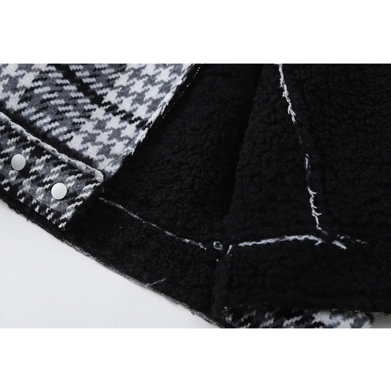 Women's Moto Biker Zipper Jacket Plaid 2020 Winter Korean Style Warm Thicken Sheepskin Coat Female Oversize Casual Outwear
Women's Moto Biker Zipper Jacket Plaid 2020 Winter Korean Style Warm Thicken Sheepskin Coat Female Oversize Casual Outwear