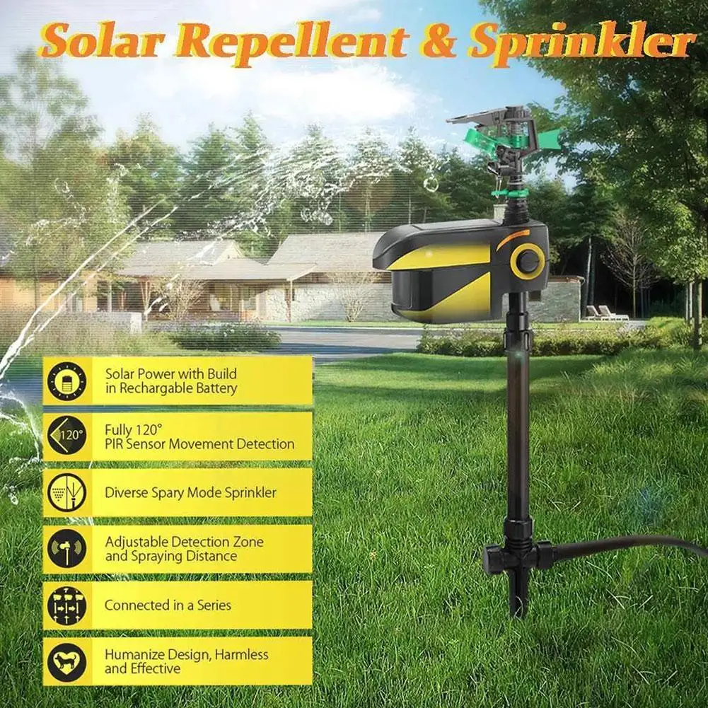 Garden Solar Powered Animal Repeller Garden Sprinkler Birds Possums Control Tool Deterrent Sprinkler Home Orchard Pest Gard A0a4
Garden Solar Powered Animal Repeller Garden Sprinkler Birds Possums Control Tool Deterrent Sprinkler Home Orchard Pest Gard A0a4