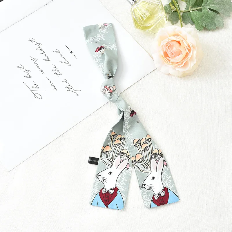 Luxury Silk Scarf Women Long Hijab Hair Small Neck Scarves Handle Bag Ribbons Animal Print Shawls and Wraps Bandana rabbit
Luxury Silk Scarf Women Long Hijab Hair Small Neck Scarves Handle Bag Ribbons Animal Print Shawls and Wraps Bandana rabbit