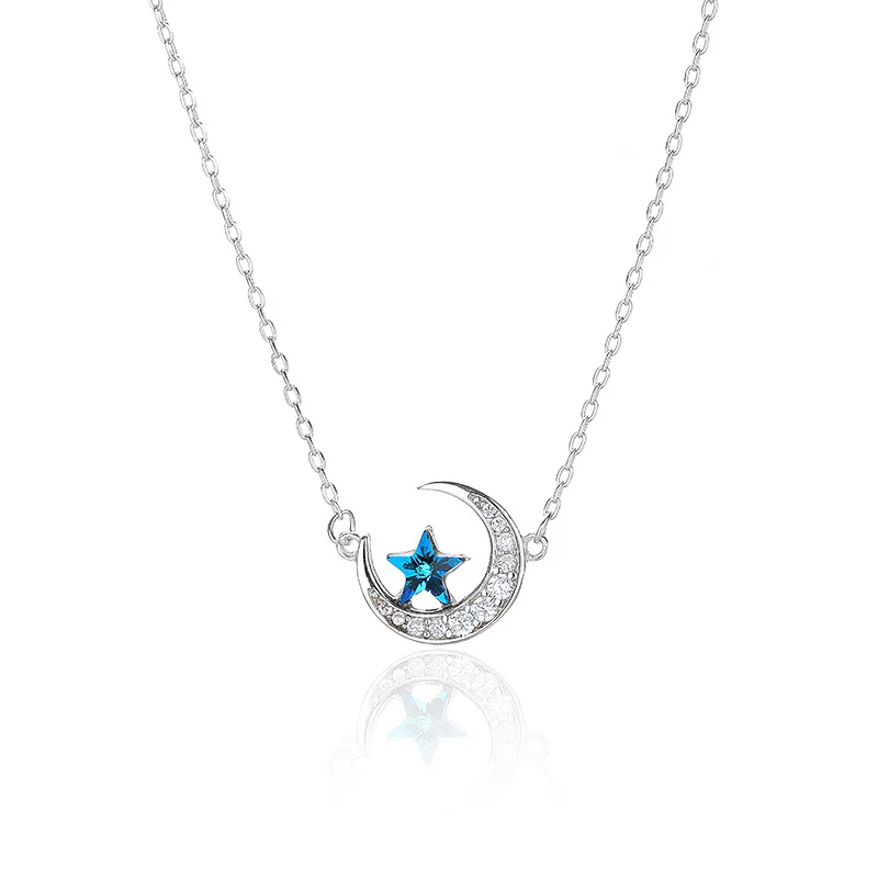 Simple Star Moon CZ Zircon Pendants Necklace For Women Wedding Party Jewelry Valentine's Day Gifts
Simple Star Moon CZ Zircon Pendants Necklace For Women Wedding Party Jewelry Valentine's Day Gifts