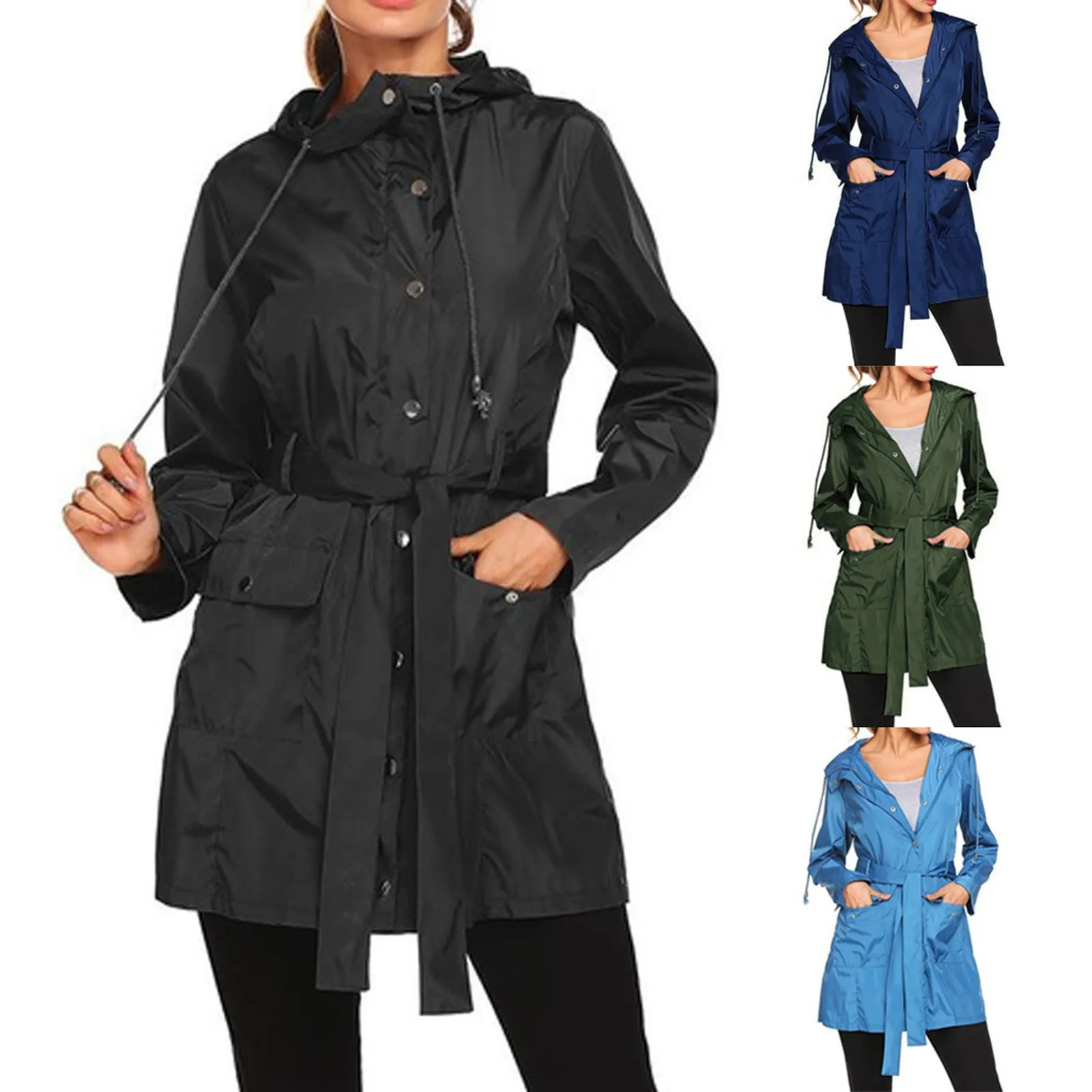 Women Wind Jacket Rain Coat Basic Style Zipper Pockets Long Sleeve Hooded Windbreaker Waterproof Hiking Outdoor Coat#f3
Women Wind Jacket Rain Coat Basic Style Zipper Pockets Long Sleeve Hooded Windbreaker Waterproof Hiking Outdoor Coat#f3
