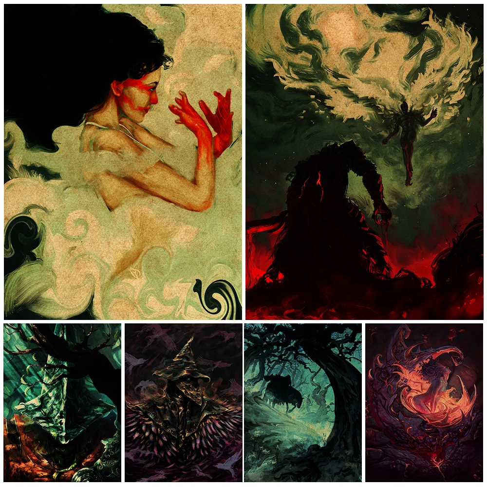 Dark Wizard Magic World Abstract Vintage Wall Art Canvas Painting Home Decoration White Witch Spells Poster And Prints Unframed
Dark Wizard Magic World Abstract Vintage Wall Art Canvas Painting Home Decoration White Witch Spells Poster And Prints Unframed