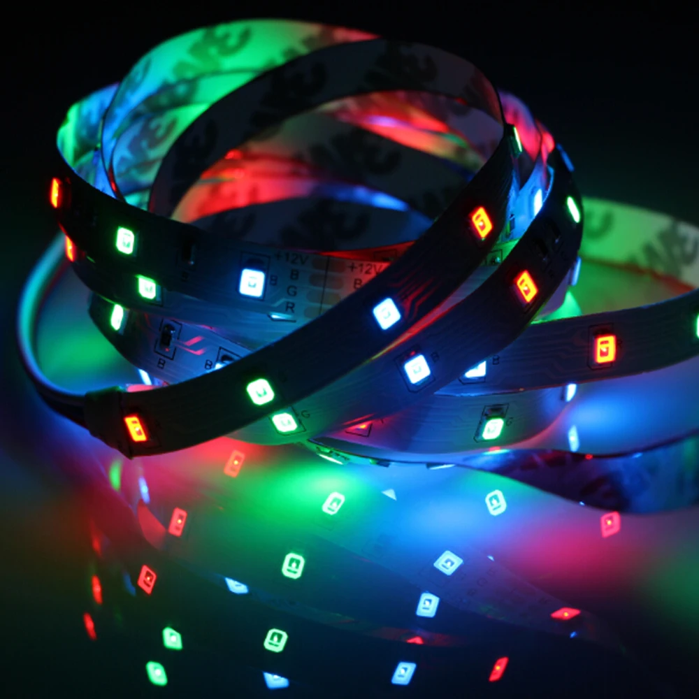 12 В RGB Светодиодная лента 2835 водонепроницаемая гибкая неоновая лампа 5 м 10 15 20
