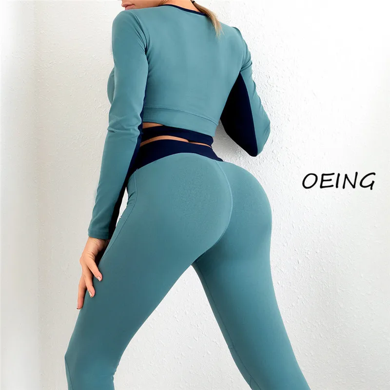 Two Piece Yoga Set Long Sleeve Women Sports Bra Yoga Set Workout Clothes for Women
Two Piece Yoga Set Long Sleeve Women Sports Bra Yoga Set Workout Clothes for Women