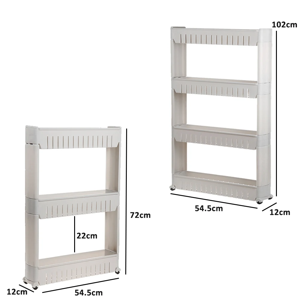 3/4 Tiers Gap Kitchen Storage Rack Slim Slide Tower Movable Assemble Plastic Bathroom Shelf Wheels Space Saving Organizer
3/4 Tiers Gap Kitchen Storage Rack Slim Slide Tower Movable Assemble Plastic Bathroom Shelf Wheels Space Saving Organizer