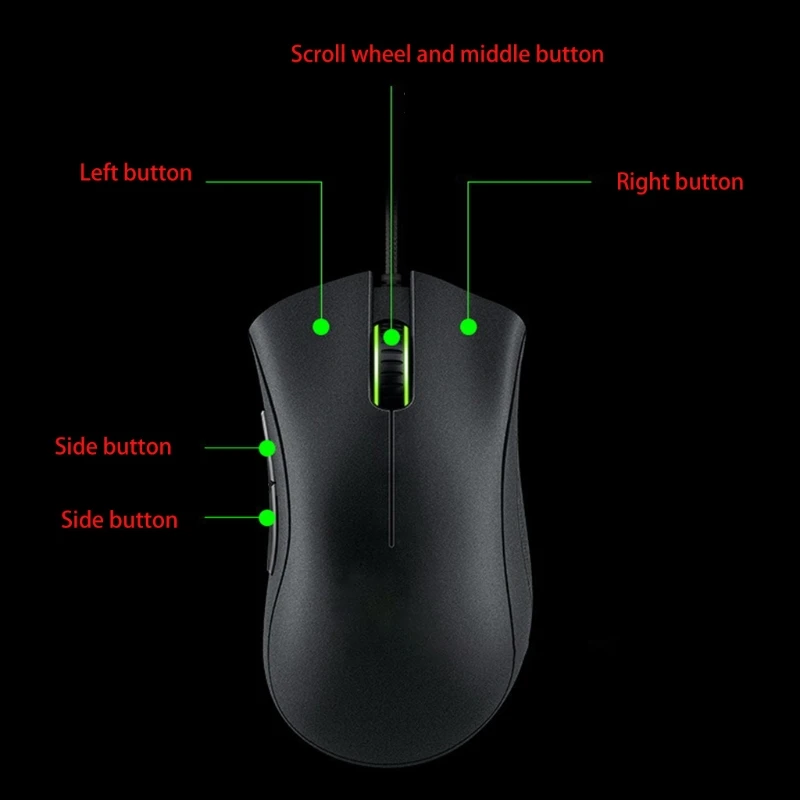 Wired Gaming Mouse 6400DPI Optical Sensor 5 Independently Buttons Mice for Laptop PC Computer Gamer
Wired Gaming Mouse 6400DPI Optical Sensor 5 Independently Buttons Mice for Laptop PC Computer Gamer
