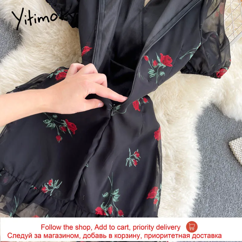 Yitimoky Print High Waist Chiffon Dress for Women 2021 Ruffles Puff Sleeve O-Neck Folds A-Line Summer Clothes Korean Fashion New
Yitimoky Print High Waist Chiffon Dress for Women 2021 Ruffles Puff Sleeve O-Neck Folds A-Line Summer Clothes Korean Fashion New