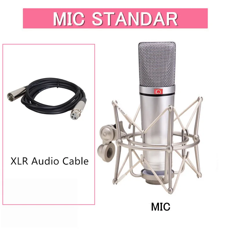 High-end Condenser Microphone Professional Studio Large Diaphragm Microphone For Vocal Recording PC Podcast Gaming DJ
High-end Condenser Microphone Professional Studio Large Diaphragm Microphone For Vocal Recording PC Podcast Gaming DJ