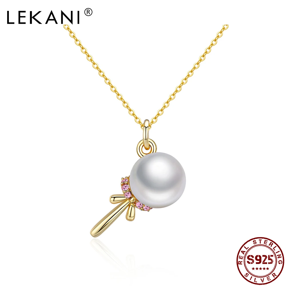LEKANI Lady's 925 Silver Necklaces Great Pearl Microphone Austria Crystal Setting Slide Pendant Ladies Friendship Gift Jewelry
LEKANI Lady's 925 Silver Necklaces Great Pearl Microphone Austria Crystal Setting Slide Pendant Ladies Friendship Gift Jewelry