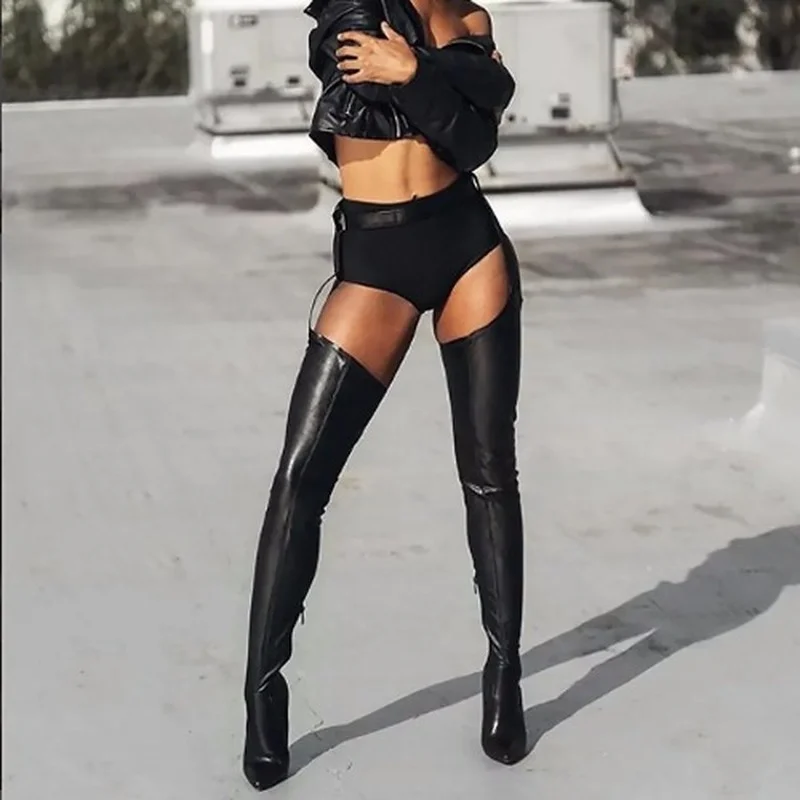 Fashion Women PU Leather Over The Knee Boots Women Sexy Thigh High Boot Pointed Toe Buckle Strap Fetish Stripper Dance Shoes
Fashion Women PU Leather Over The Knee Boots Women Sexy Thigh High Boot Pointed Toe Buckle Strap Fetish Stripper Dance Shoes