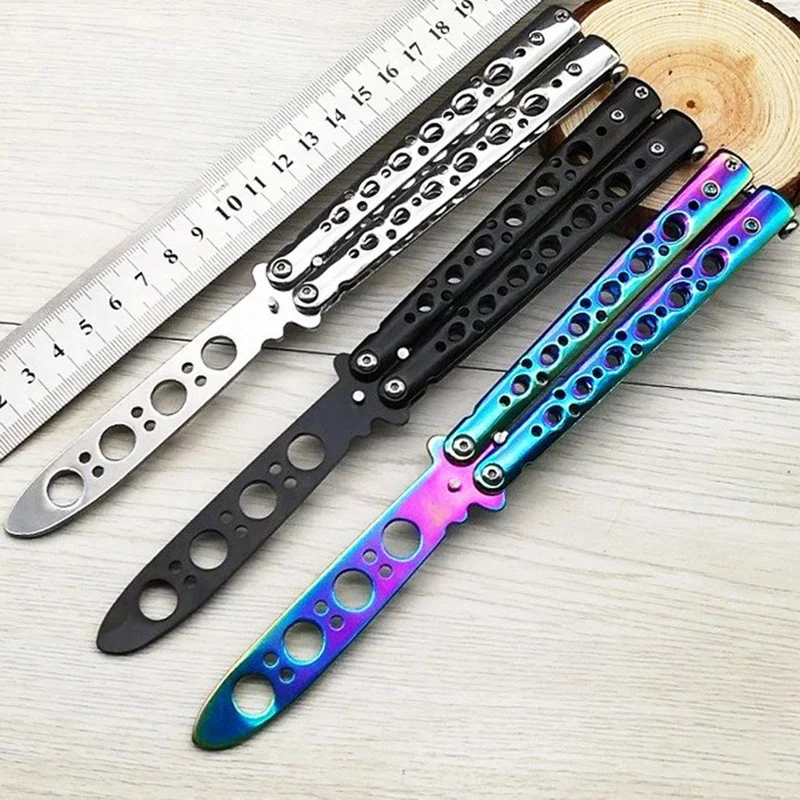 Beginner Butterfly Cutter Sixs-Hole Butterfly Practice Cutter Training Cutter All-Steel Unedged Butterfly Play Cutter Camping
Beginner Butterfly Cutter Sixs-Hole Butterfly Practice Cutter Training Cutter All-Steel Unedged Butterfly Play Cutter Camping
