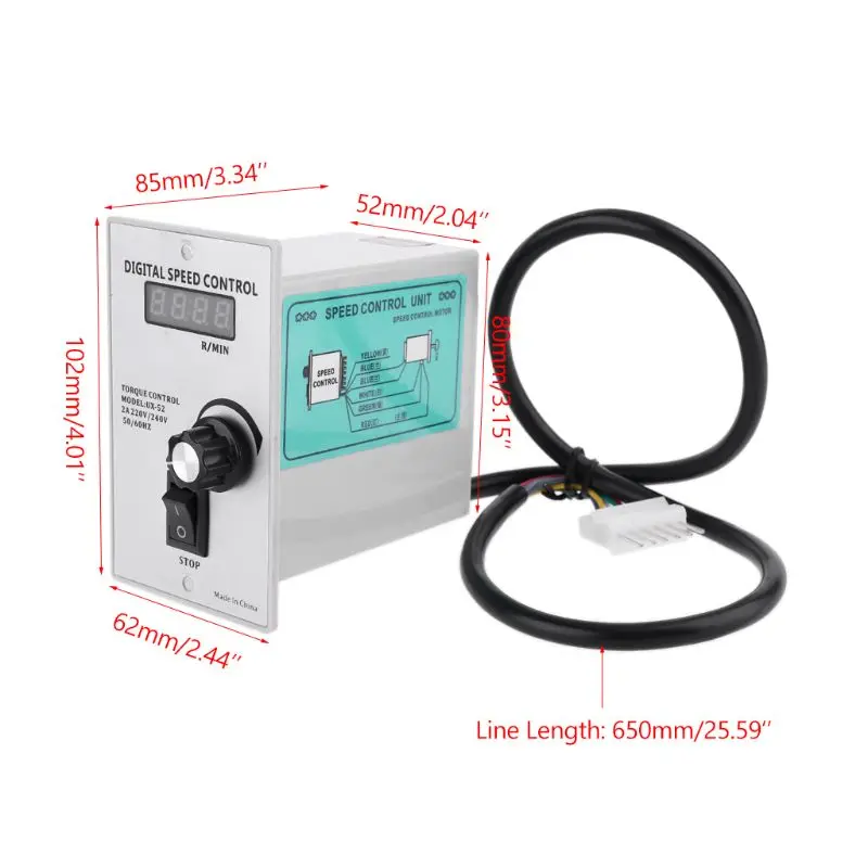 Digital Display UX-52 400W Motor Speed Controller Regulated Speed Forword Backword Controller Torque control
Digital Display UX-52 400W Motor Speed Controller Regulated Speed Forword Backword Controller Torque control