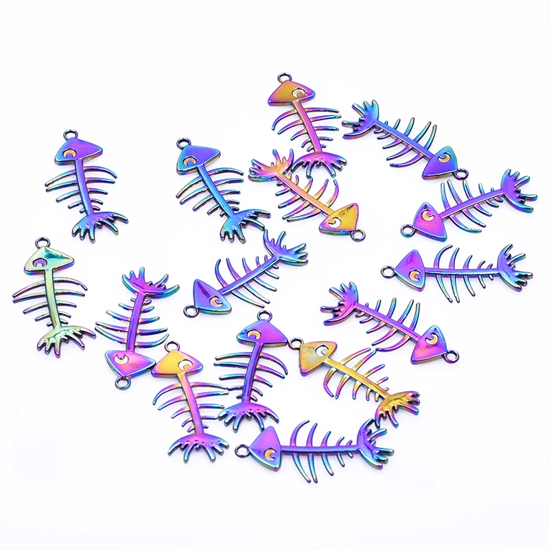 5pcs Rainbow Fish Bone Pendant Charms For Jewelry Making Animal Charm DIY Earring Necklace Materials Punk Accessories Wholesale
5pcs Rainbow Fish Bone Pendant Charms For Jewelry Making Animal Charm DIY Earring Necklace Materials Punk Accessories Wholesale