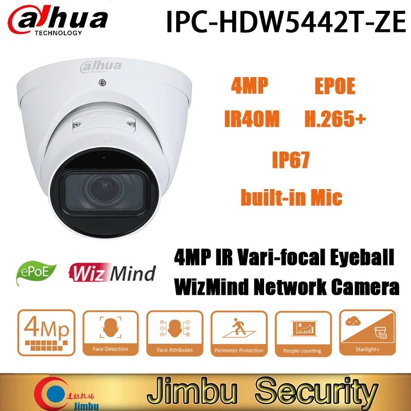 Dahua 4MP EPOE WizMind IP Camera IPC-HDW5442T-ZE H.265 IR40M built-in Mic Alarm Indoor Dome Camera security protection AI webcam
Dahua 4MP EPOE WizMind IP Camera IPC-HDW5442T-ZE H.265 IR40M built-in Mic Alarm Indoor Dome Camera security protection AI webcam