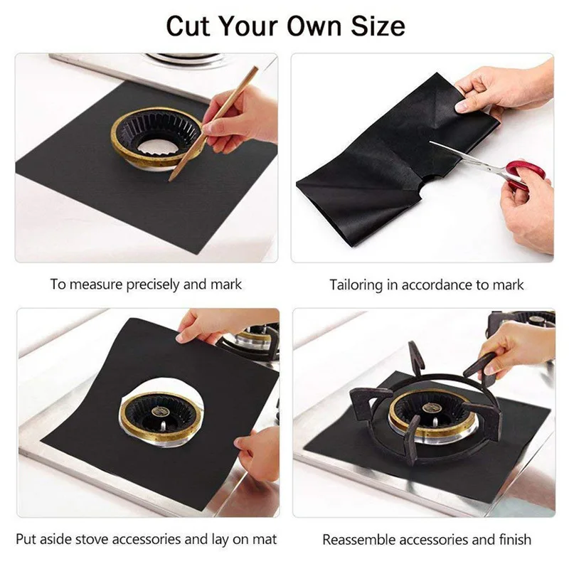 4Pcs Gas Stove Protectors Reusable Gas Stove Burner Covers Kitchen Mat Gas Stove Stovetop Protector Cleaning Pad Liner Cover
4Pcs Gas Stove Protectors Reusable Gas Stove Burner Covers Kitchen Mat Gas Stove Stovetop Protector Cleaning Pad Liner Cover