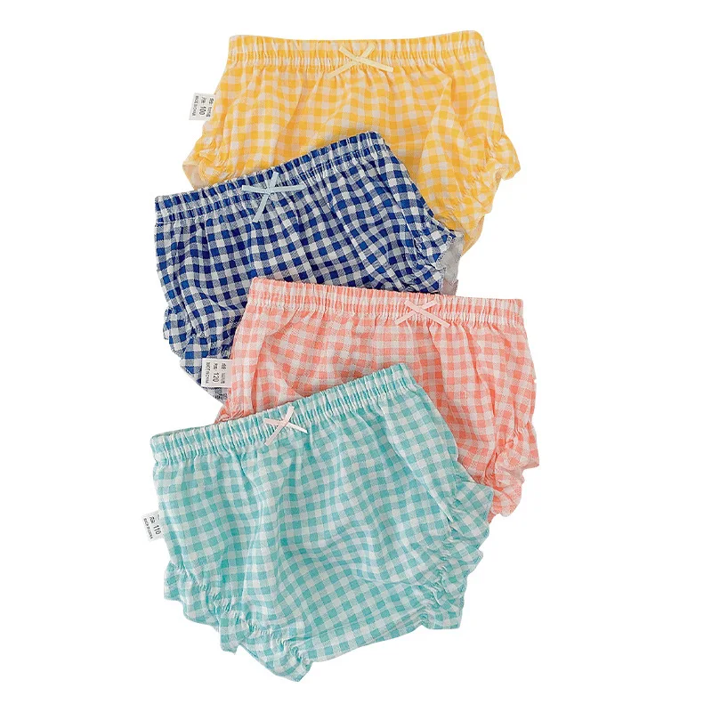 4Pcs/Lot Cotton Baby Girls Shorts Briefs Underwear 100% Cotton Plaid Children Underpants Clothes
4Pcs/Lot Cotton Baby Girls Shorts Briefs Underwear 100% Cotton Plaid Children Underpants Clothes