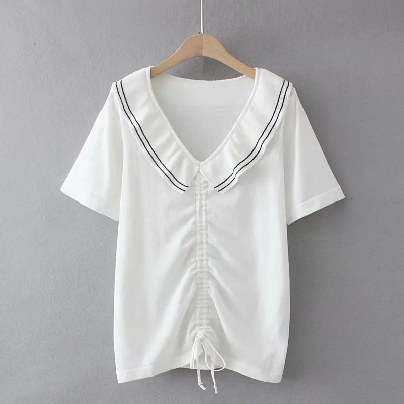 Plus szie Drawstring ice silk cotton linen women tshirts 2021 new summer casual ladies short sleeve t shirts female tops t-shirt
Plus szie Drawstring ice silk cotton linen women tshirts 2021 new summer casual ladies short sleeve t shirts female tops t-shirt