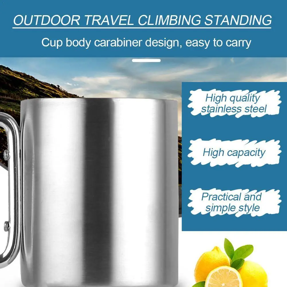 450 Ml Camping Supplies Travel Mug Steel Bowler Camping For Tableware Cafe Mug Tourist Mug Carabiner Cup
450 Ml Camping Supplies Travel Mug Steel Bowler Camping For Tableware Cafe Mug Tourist Mug Carabiner Cup