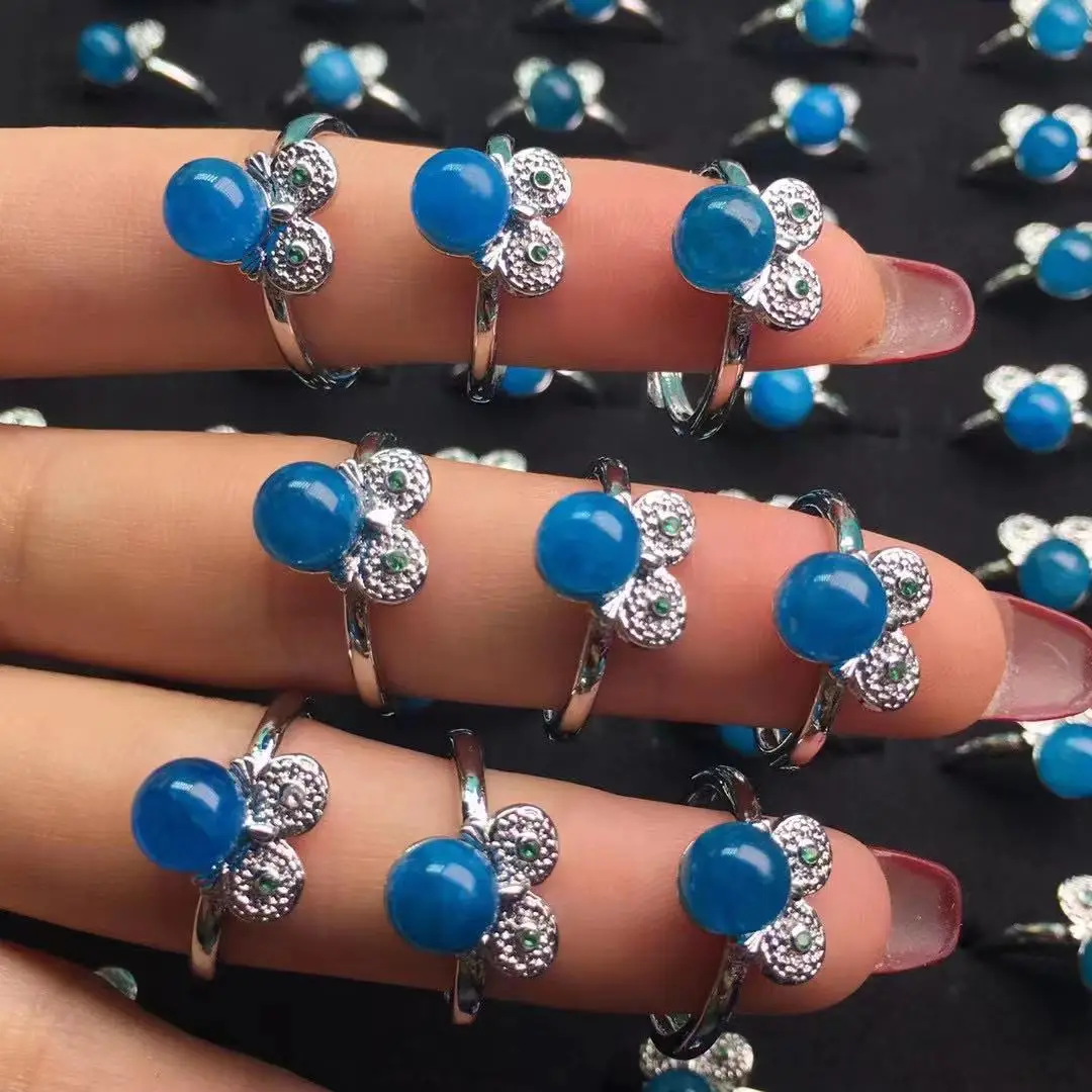 Cut Natural Blue Apatite Adjustable Ring for Women Girls Charm Natural Gemstone Ring Fashion party wedding jewelry gift
Cut Natural Blue Apatite Adjustable Ring for Women Girls Charm Natural Gemstone Ring Fashion party wedding jewelry gift