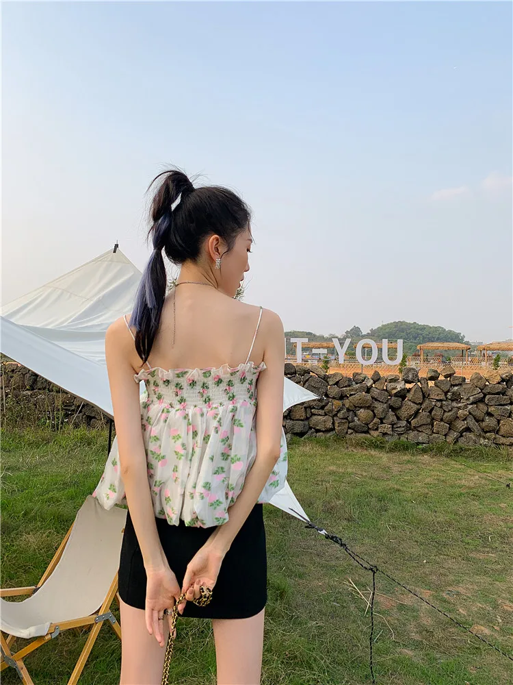 2021 Summer Women Print Folds Camis Shirt Sleeveless Slim Sexy Blouse Fashion Loose Streetwear Casual All-match Tops
2021 Summer Women Print Folds Camis Shirt Sleeveless Slim Sexy Blouse Fashion Loose Streetwear Casual All-match Tops