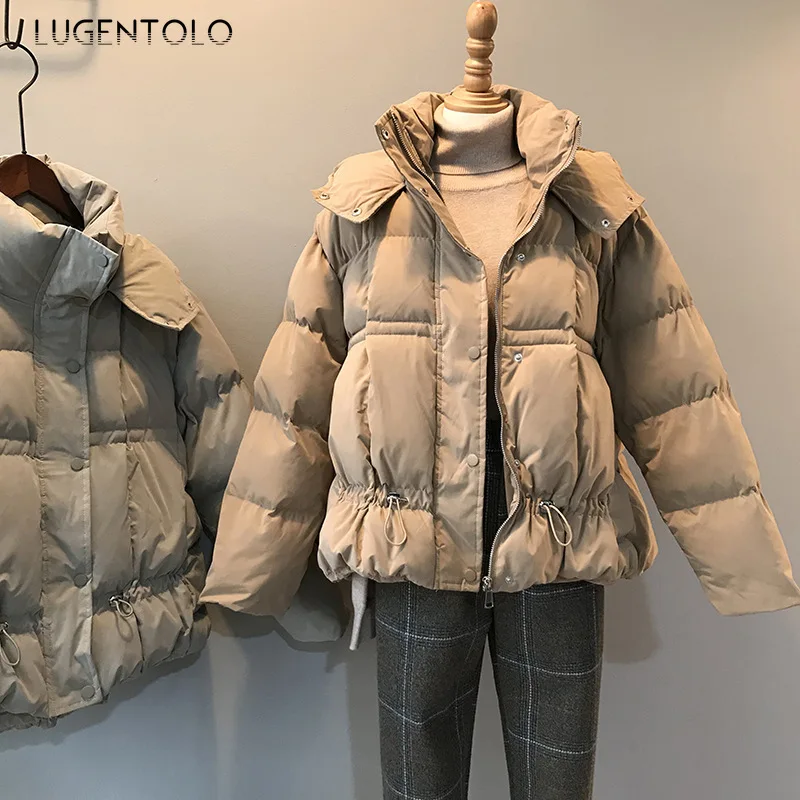 Women Parka Coat Winer Hooded Jacket Loose and Thickened Warm and Bread Coats Feamle Solid Casual Parkas Lugentolo
Women Parka Coat Winer Hooded Jacket Loose and Thickened Warm and Bread Coats Feamle Solid Casual Parkas Lugentolo