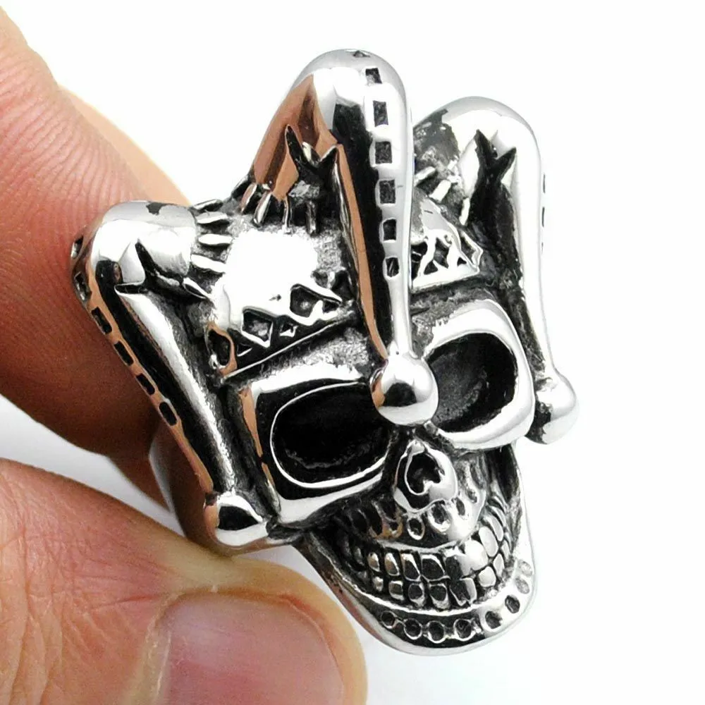 New Fashion Retro Style Punk Clown Skull Men's Ring Exaggerated Domineering Hip-Hop Party Accessories Jewelry Gifts Wholesale
New Fashion Retro Style Punk Clown Skull Men's Ring Exaggerated Domineering Hip-Hop Party Accessories Jewelry Gifts Wholesale