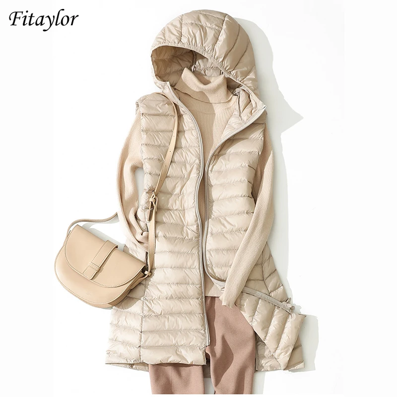 Fitaylor Winter Ultra Light White Duck Down Coat Women 4XL Plus Size Down Jacket Medium Long Vest Female Casual Zipper Outerwear
Fitaylor Winter Ultra Light White Duck Down Coat Women 4XL Plus Size Down Jacket Medium Long Vest Female Casual Zipper Outerwear