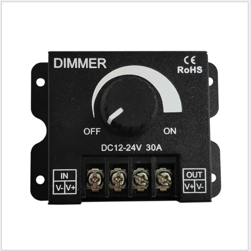 

30A DC Light Dimmer Switch 12V24V Light Bar Light Adjustment Switch LED Brightness Regulator 300W Switch