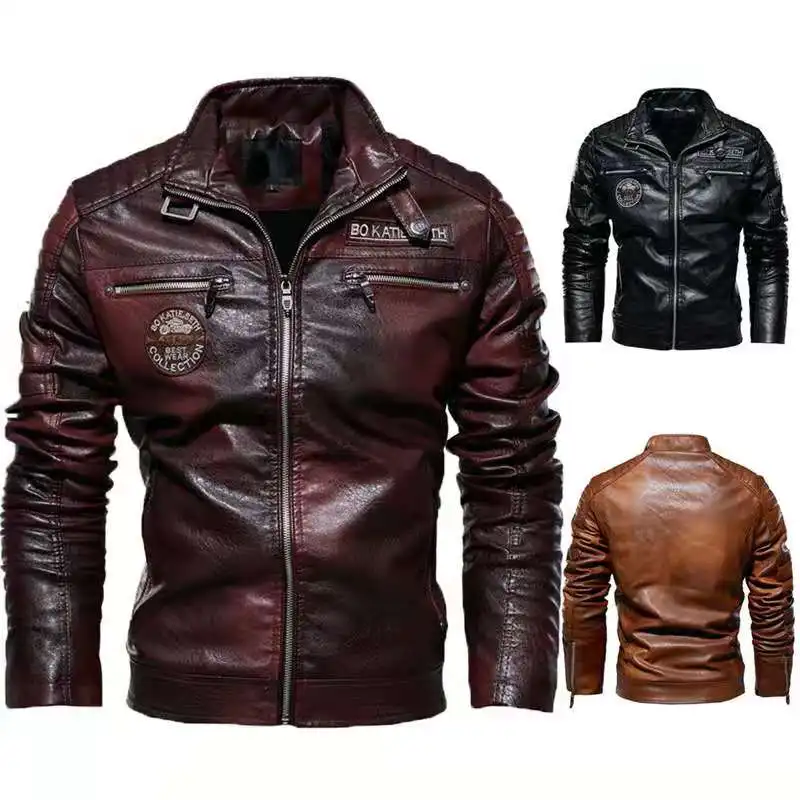Men's leather jacket 2021 new men's PU jacket European and American motorcycle jacket modern tough guy plus fur coat man
Men's leather jacket 2021 new men's PU jacket European and American motorcycle jacket modern tough guy plus fur coat man