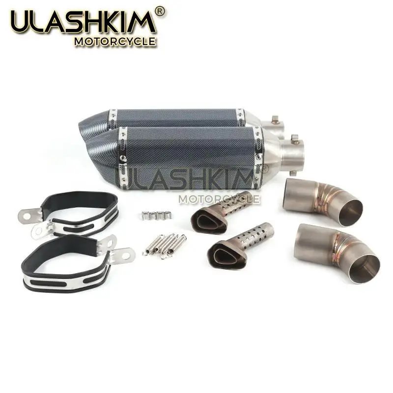 Motorcycle Exhaust Muffler Escape Link middle Pipe Full System Slip On For DUCATI 696 2008-2014 796/795 2010-2014 with DB-Killer