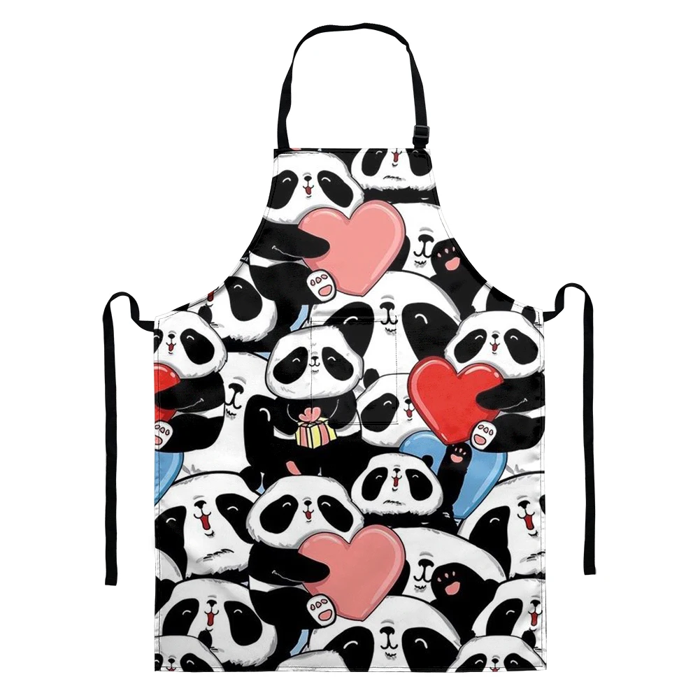 Funny Panda Printed Kitchen Apron for Woman Sleeveless Cotton Linen Bibs 68*91cm Plus Size Home Cooking Baking Cleaning Tools
Funny Panda Printed Kitchen Apron for Woman Sleeveless Cotton Linen Bibs 68*91cm Plus Size Home Cooking Baking Cleaning Tools