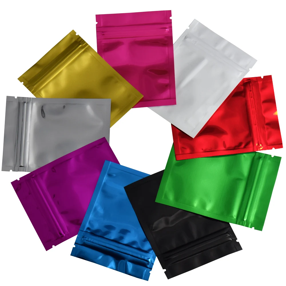 100Pcs 7.5*10cm Zip Lock Aluminum Foil Bag Self Seal Reusable Candy Ground Coffee Bean Snack Nut Fruit Tea Packaging Pouches
100Pcs 7.5*10cm Zip Lock Aluminum Foil Bag Self Seal Reusable Candy Ground Coffee Bean Snack Nut Fruit Tea Packaging Pouches