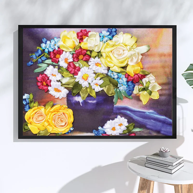 Needlework,DIY Ribbon Cross stitch Set , Ribbon Painting for Beginner, Ribbon Arts Crafts Sewing Home Decor
Needlework,DIY Ribbon Cross stitch Set , Ribbon Painting for Beginner, Ribbon Arts Crafts Sewing Home Decor