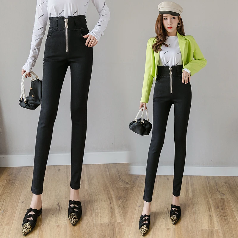 Web celebrity long zipper ultra high waist leggings female in the fall and winter of the new show thin black pencil feet pants
Web celebrity long zipper ultra high waist leggings female in the fall and winter of the new show thin black pencil feet pants