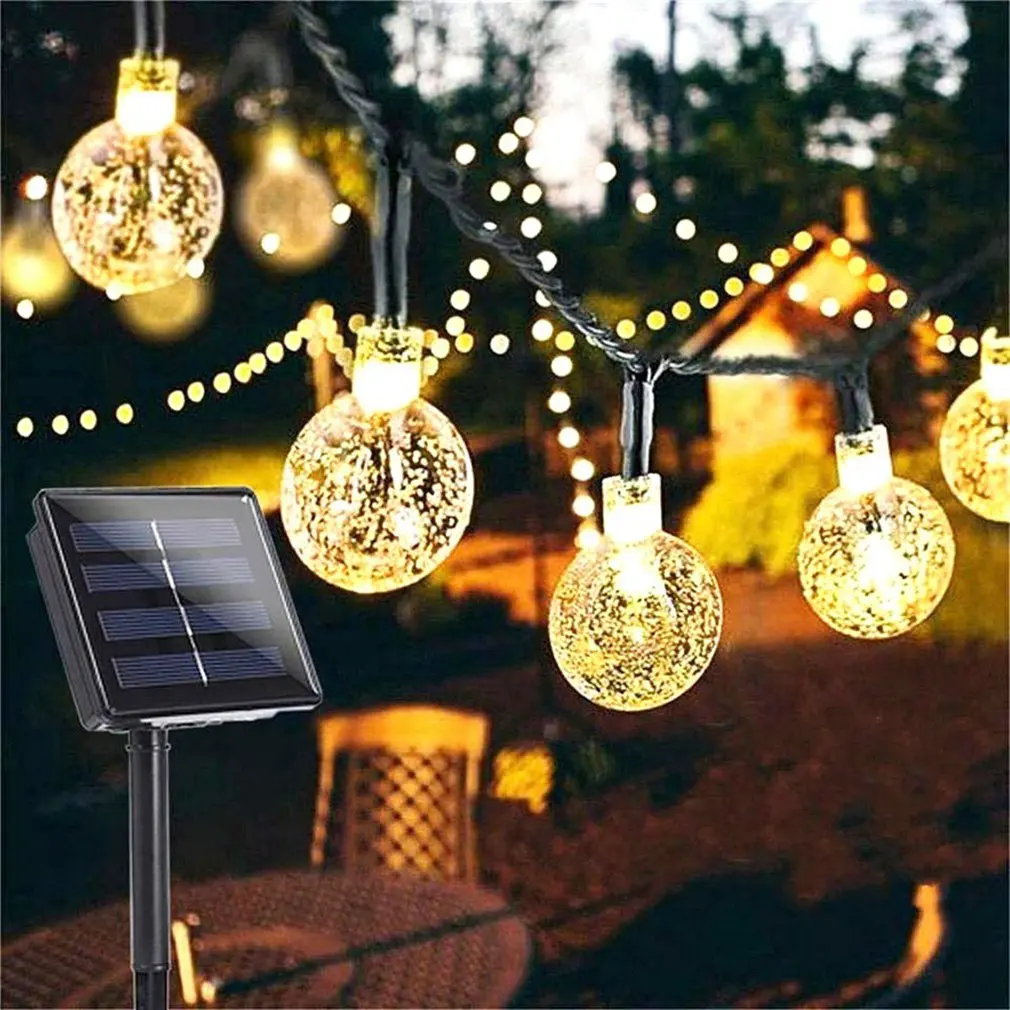 New 20/30 LEDS Crystal ball 5M/6.5M Solar Lamp Power LED String Fairy Lights Solar Garlands Garden Christmas Decor For Outdoor
New 20/30 LEDS Crystal ball 5M/6.5M Solar Lamp Power LED String Fairy Lights Solar Garlands Garden Christmas Decor For Outdoor