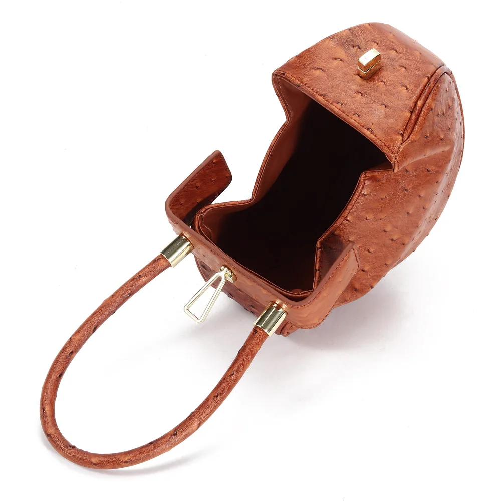 Classic Long Handle Ostrich Clutch Bag Round Box Style Women Handbags Leather Clutches Evening Wrist Bags for Fashion Girl
Classic Long Handle Ostrich Clutch Bag Round Box Style Women Handbags Leather Clutches Evening Wrist Bags for Fashion Girl