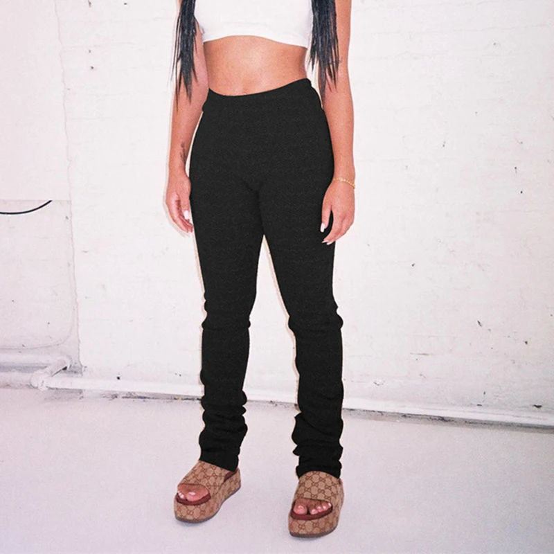 Elastic Pant Solid Pleated Slim High Wais Soft Trouser Women Clothing Autumn 2021 Casual Street Basic Korean Fashion Capri Pants 
Elastic Pant Solid Pleated Slim High Wais Soft Trouser Women Clothing Autumn 2021 Casual Street Basic Korean Fashion Capri Pants