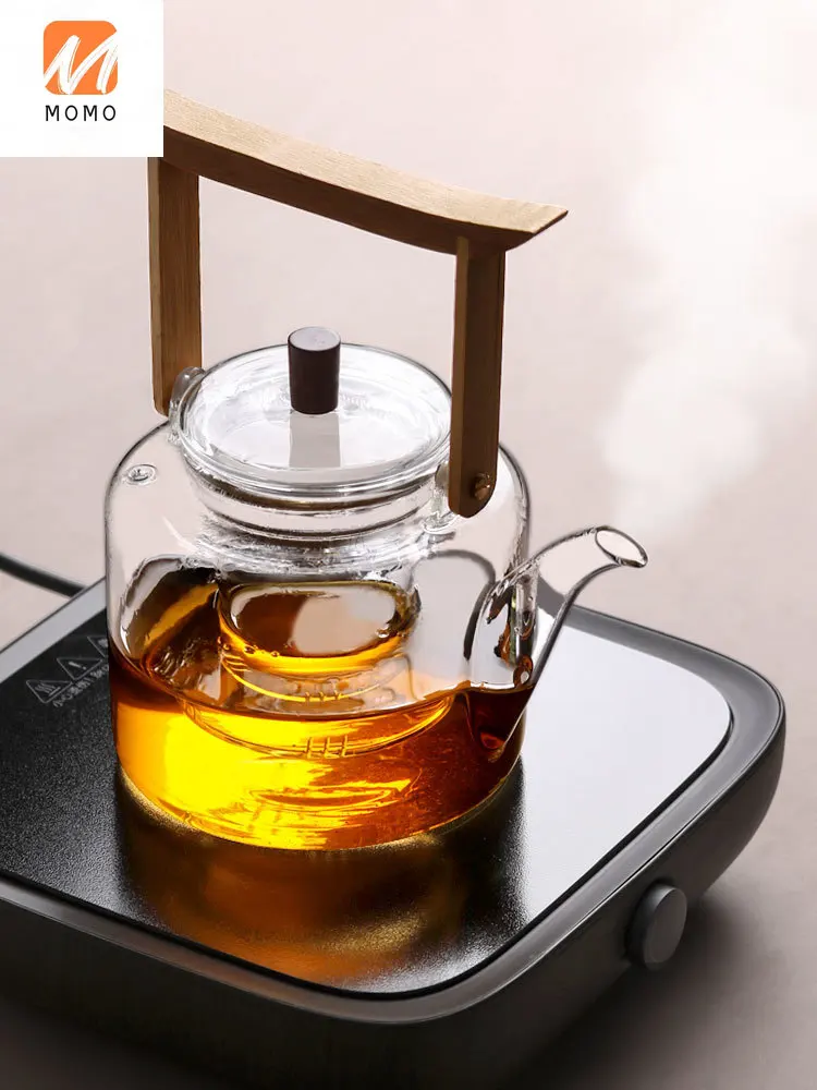 Japanese Glass Teapot Bamboo Lifting Handle Heat-Resistant Glass Pot Filter Tea Making Appliance Stove Household Kung Fu Tea Set
Japanese Glass Teapot Bamboo Lifting Handle Heat-Resistant Glass Pot Filter Tea Making Appliance Stove Household Kung Fu Tea Set