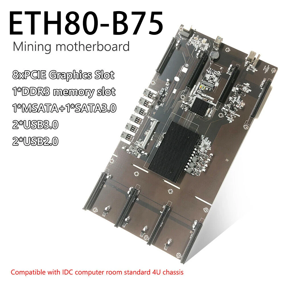 Оригинальная материнская плата для майнинга размером 80 мм, ETH LGA 1155 DDR3, слот для памяти IDC, компьютер 4U, шасси для 8 графических процессоров, до...
Оригинальная материнская плата для майнинга размером 80 мм, ETH LGA 1155 DDR3, слот для памяти IDC, компьютер 4U, шасси для 8 графических процессоров, до...
