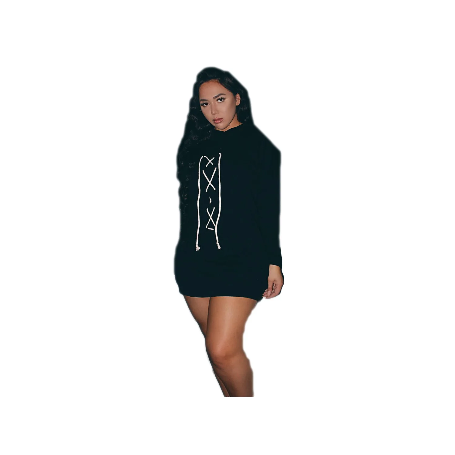 S-XL Women Long Sleeve Hoodie Dress Strap decoration Velvet Hooded Pockets Casual Sweatshirts Long Tunic Top Loose Pullover
S-XL Women Long Sleeve Hoodie Dress Strap decoration Velvet Hooded Pockets Casual Sweatshirts Long Tunic Top Loose Pullover
