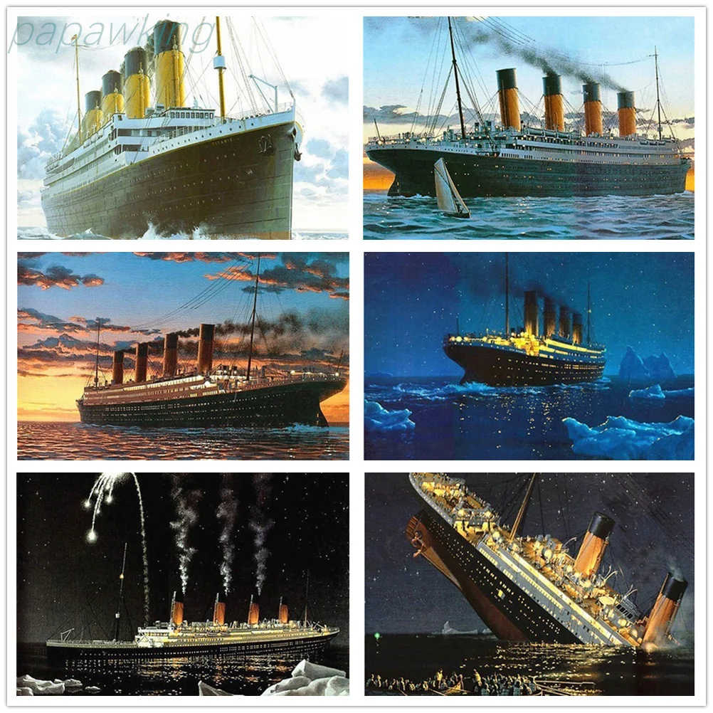 DIY Seascape Diamond Painting Ship Titanic Pattern Full Drill Cross Stitch Art Rhinestone Embroidery Home wall Decor
DIY Seascape Diamond Painting Ship Titanic Pattern Full Drill Cross Stitch Art Rhinestone Embroidery Home wall Decor
