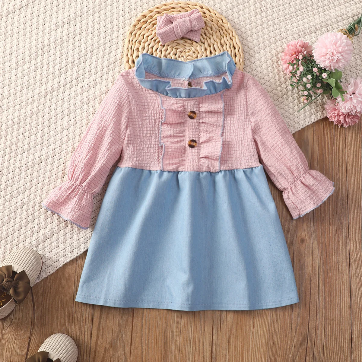 Платье для маленьких девочек, Новинка весна-осень, расклешенное платье с длинными рукавами для девочек, хлопковое Повседневное платье для м...
Платье для маленьких девочек, Новинка весна-осень, расклешенное платье с длинными рукавами для девочек, хлопковое Повседневное платье для м...